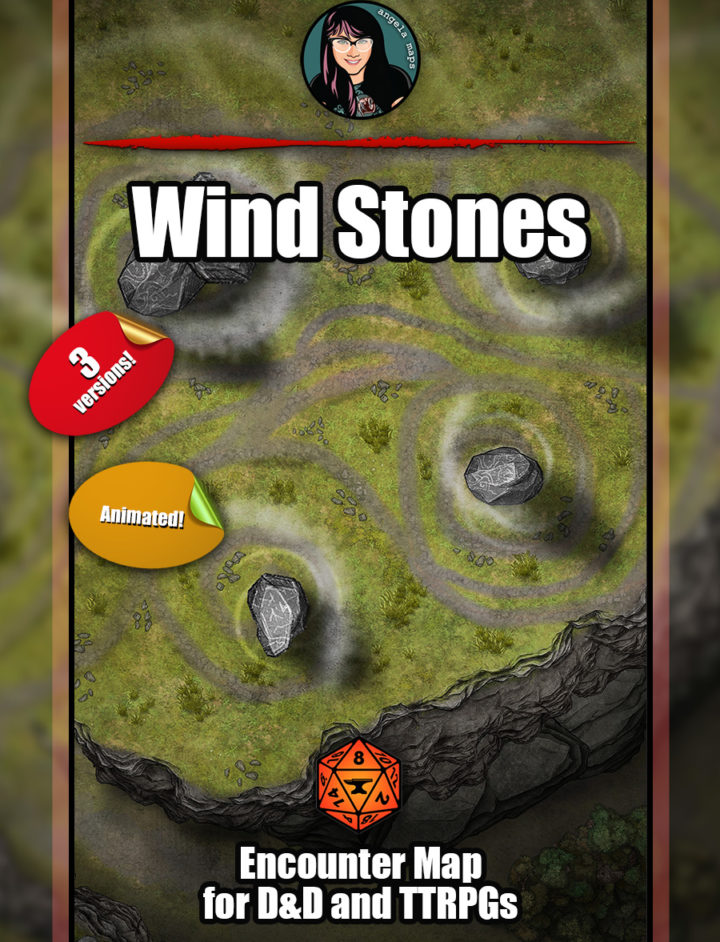 Wind Stones Battle Map With Foundry VTT Support Animated WEBM