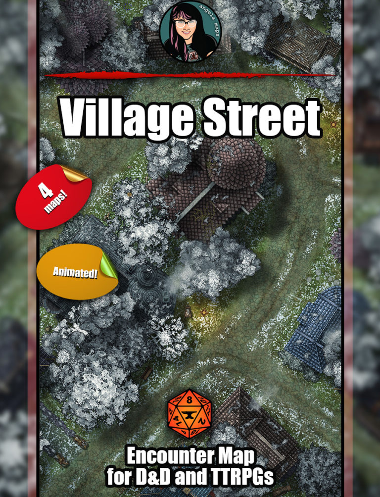 Village Street Battle Map With Foundry Vtt Support Animated Webm