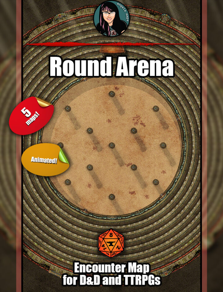 Round Arena For FVTT Angela Maps Free Static And Animated Battle