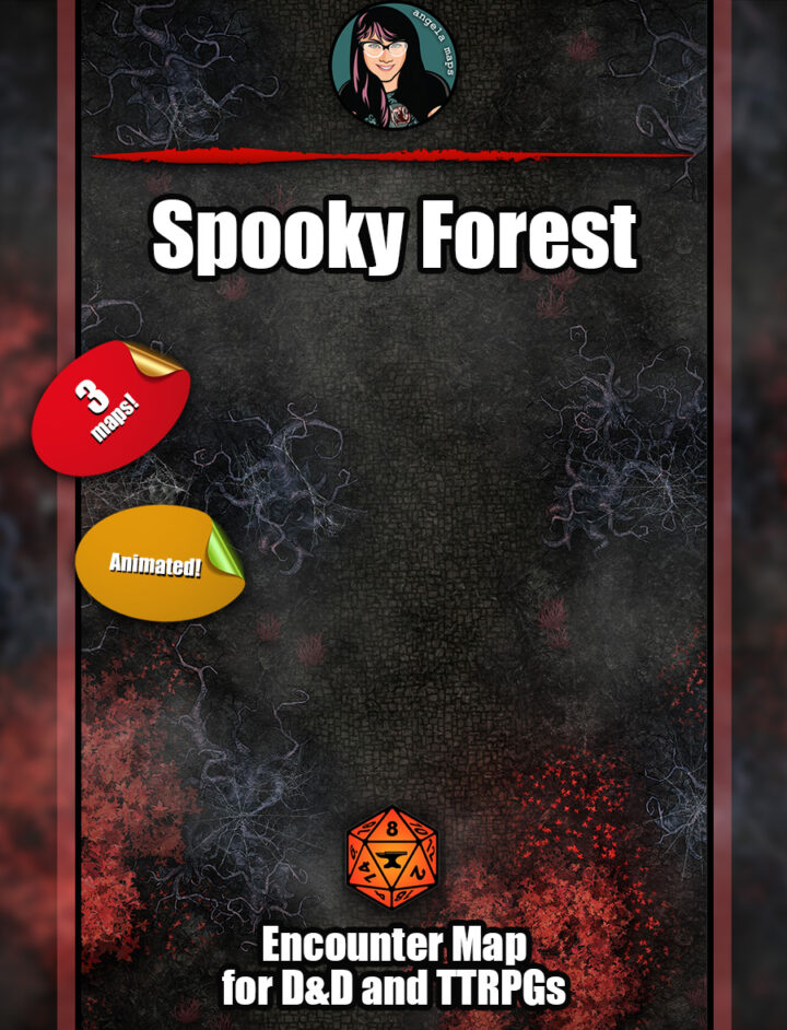 Spooky Forest Animated Map Pack For FVTT Angela Maps Free Static