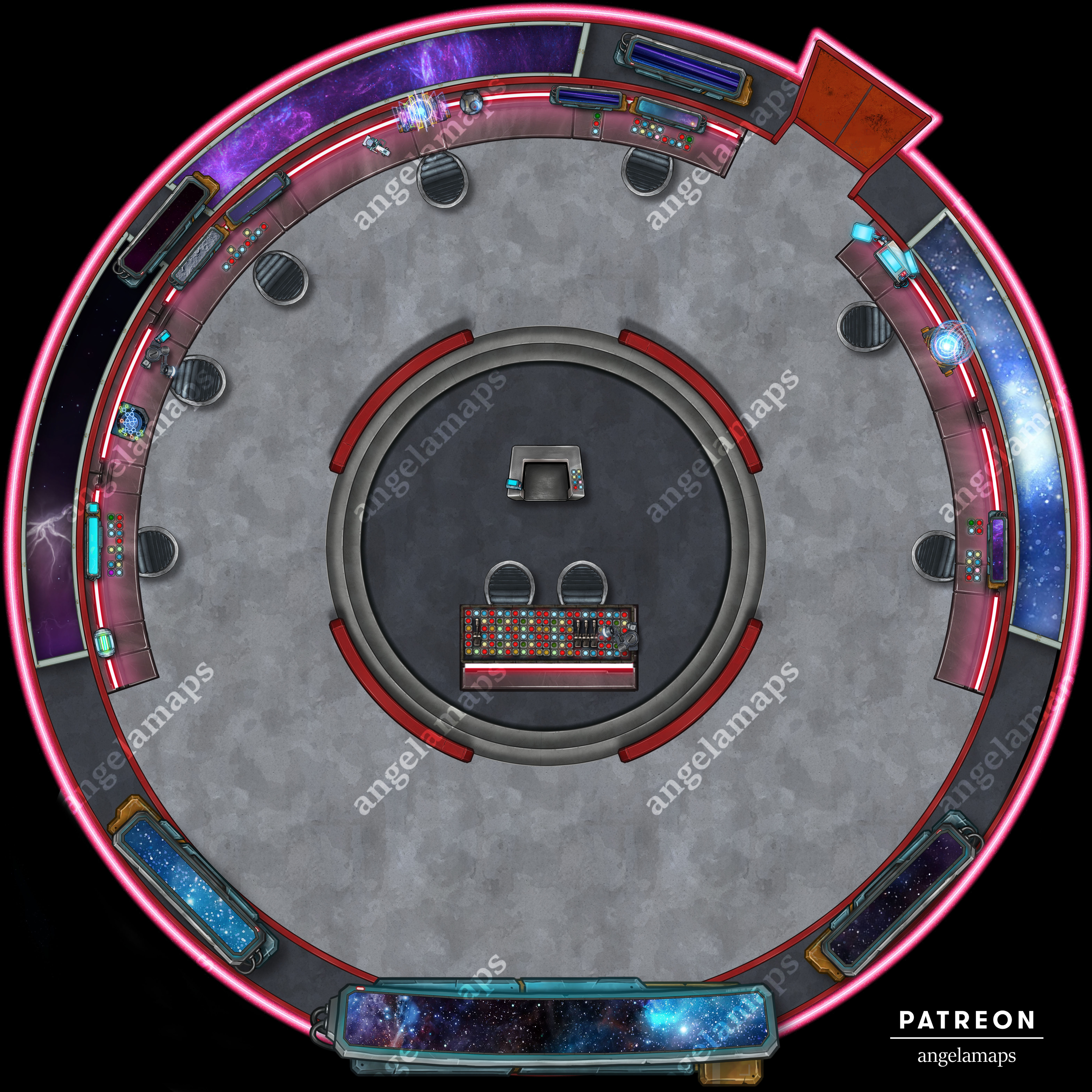 The Bridge - Animated sci-fi battle map pack The Bridge sci-fi spaceship animated battle map pack