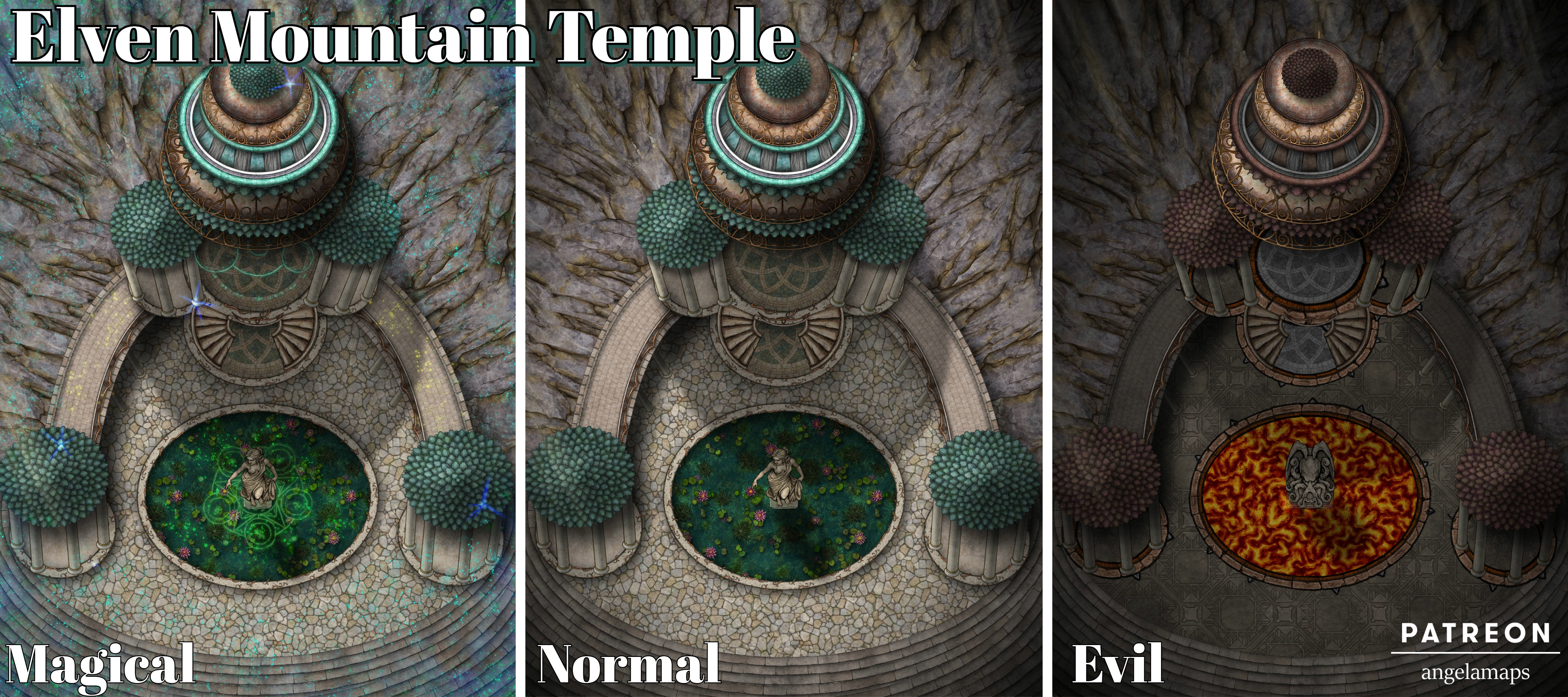 Angela Maps Elven Mountain Temple Preview