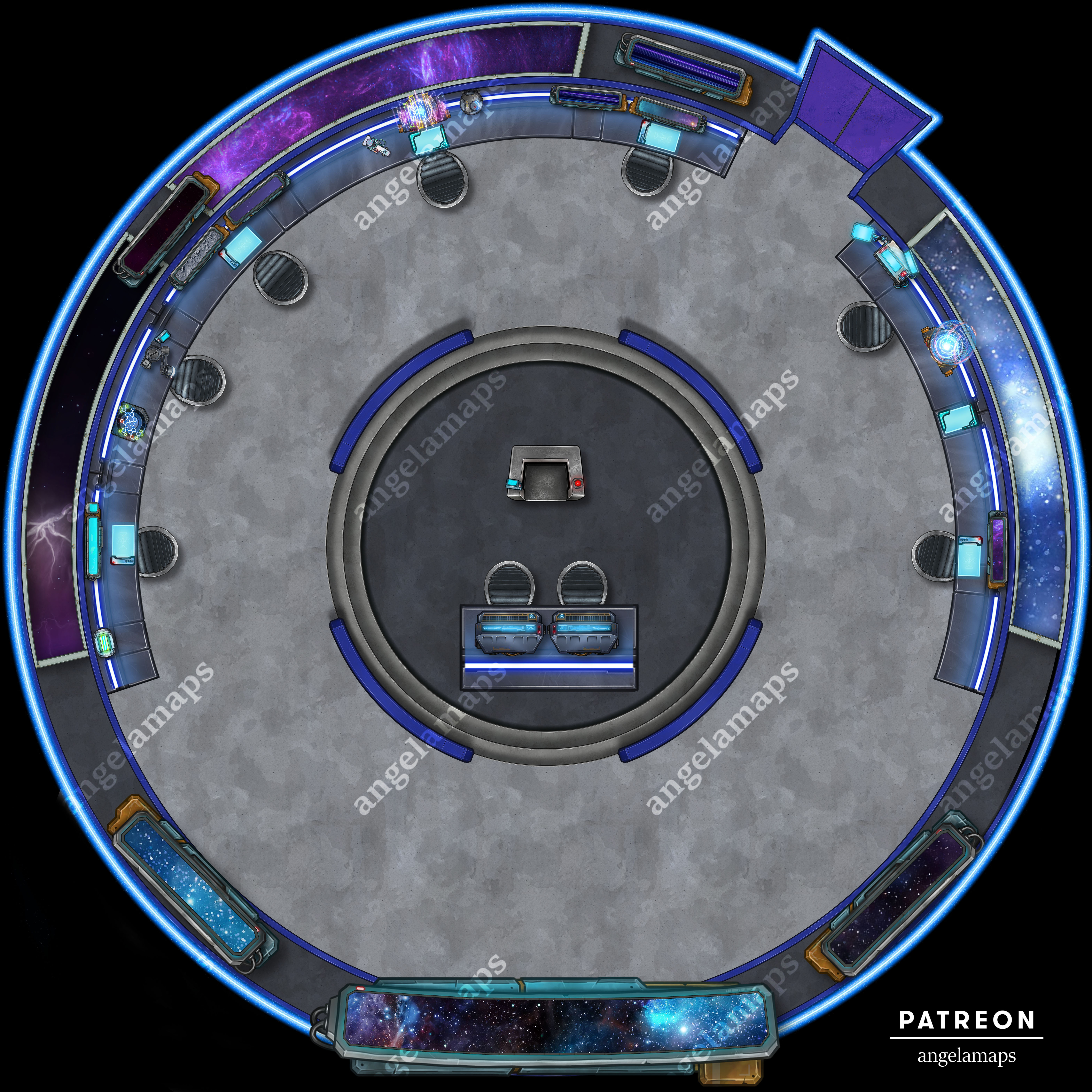 The Bridge - Animated sci-fi battle map pack The Bridge sci-fi spaceship animated battle map pack