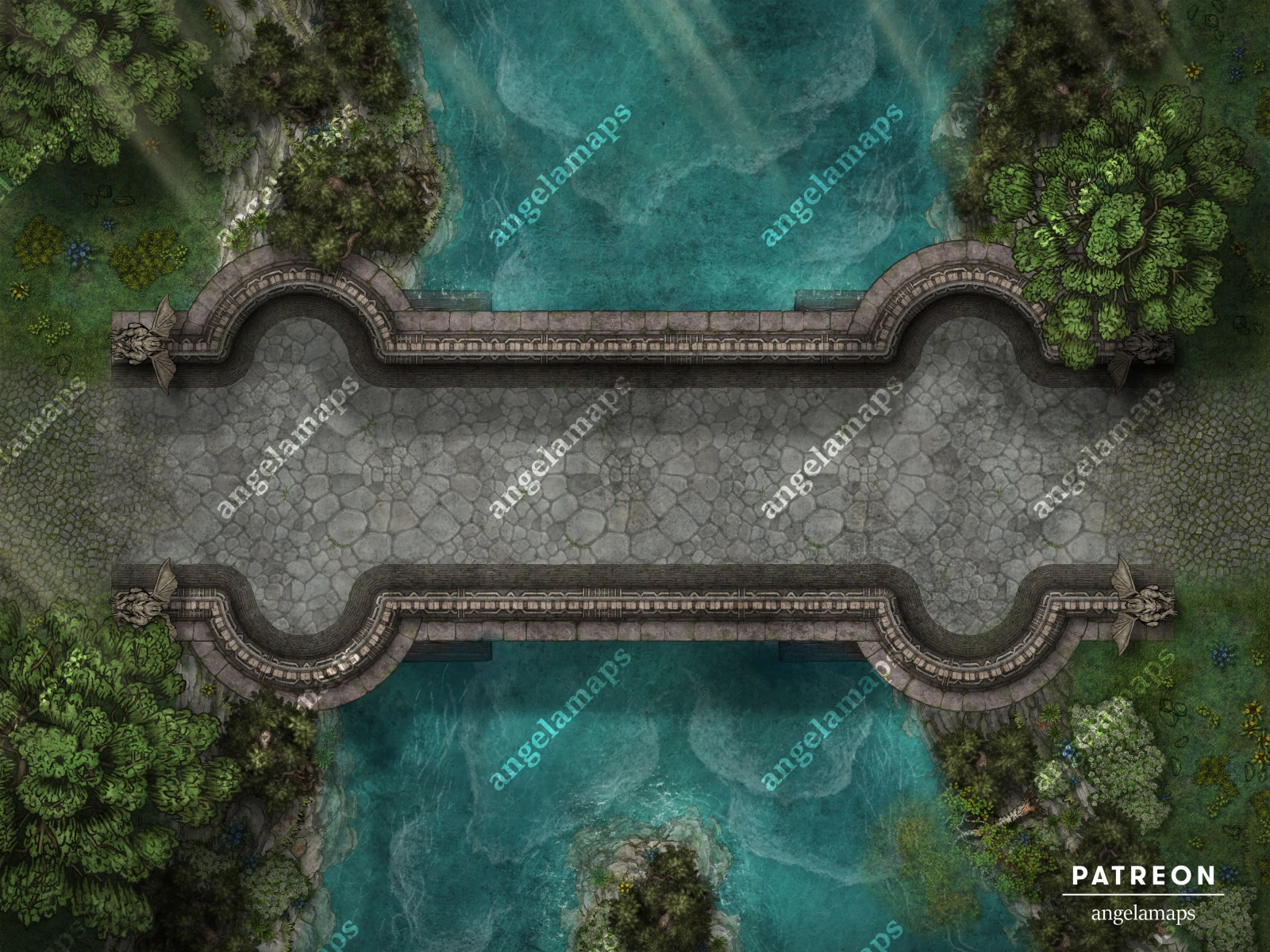 The Troll's Bridge animated battle map pack