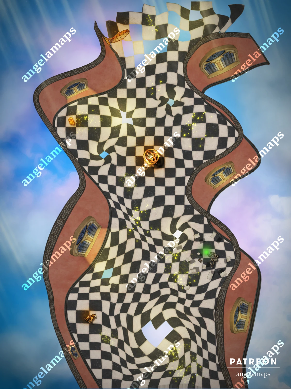 Twisted Reality Twisted and warped reality animated battle map pack for TTRPGs