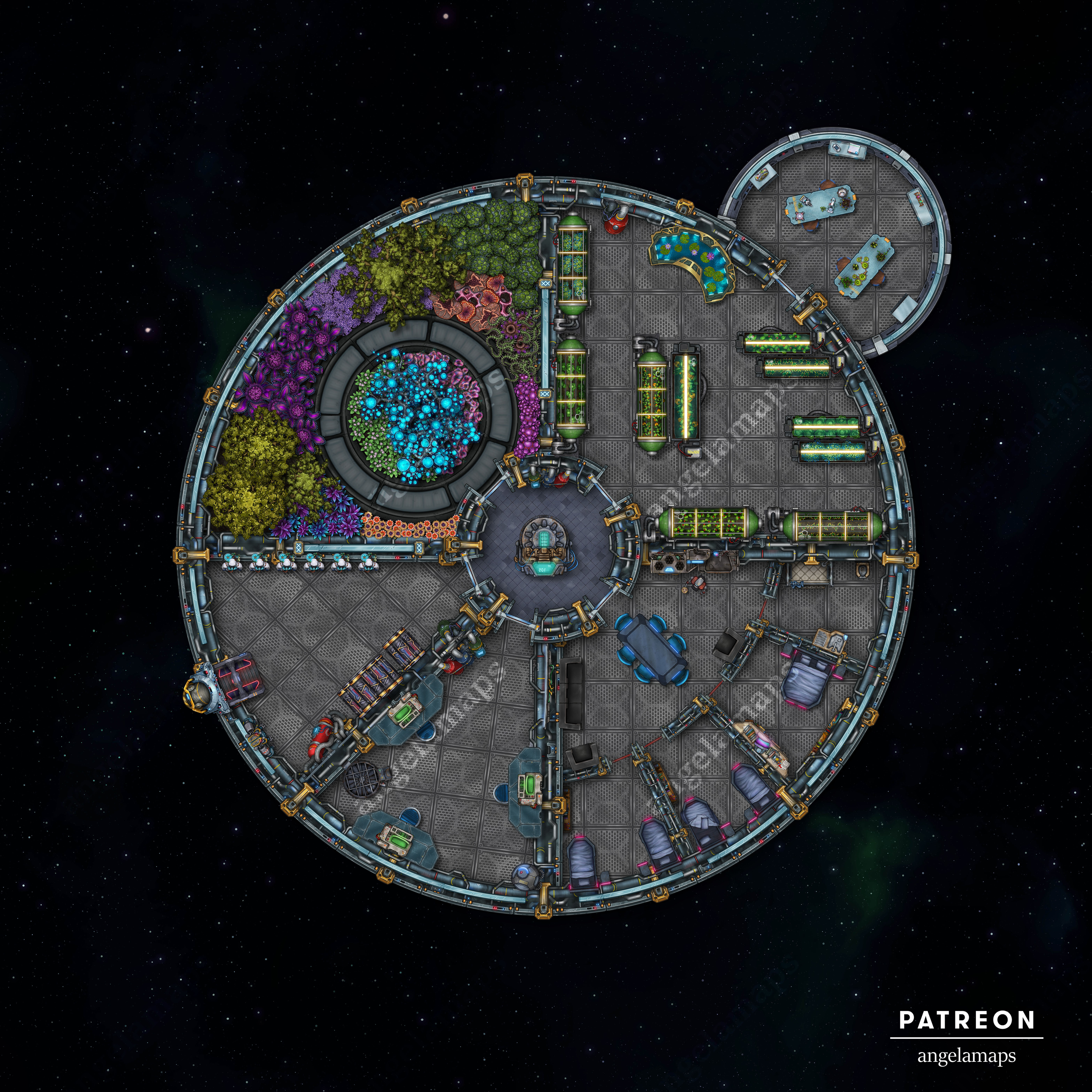 A space station that is an atrium