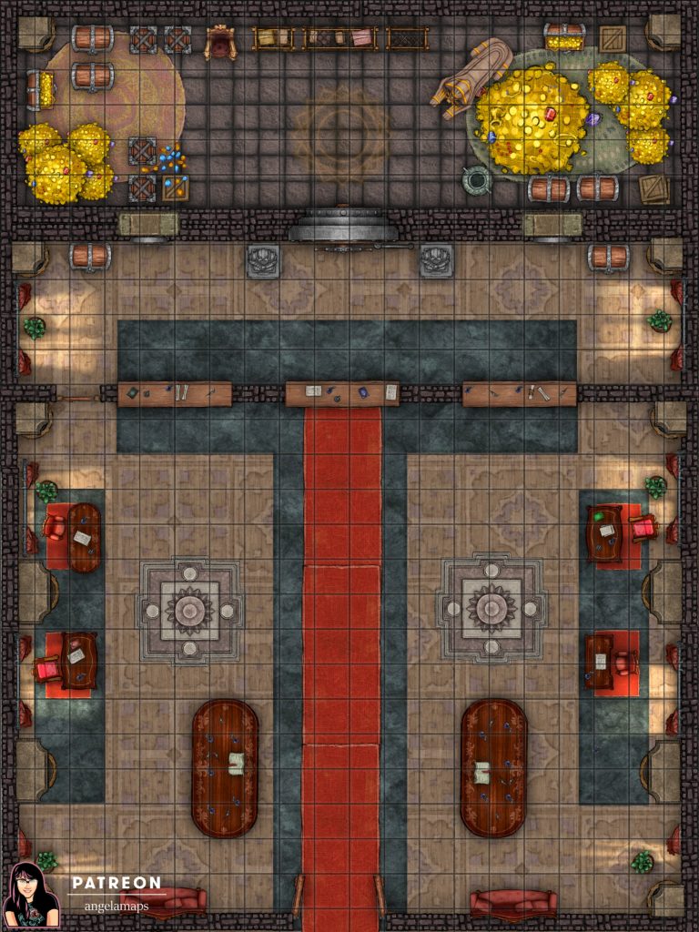 Bank battle map for D&D or Pathfinder with fantasy grounds support