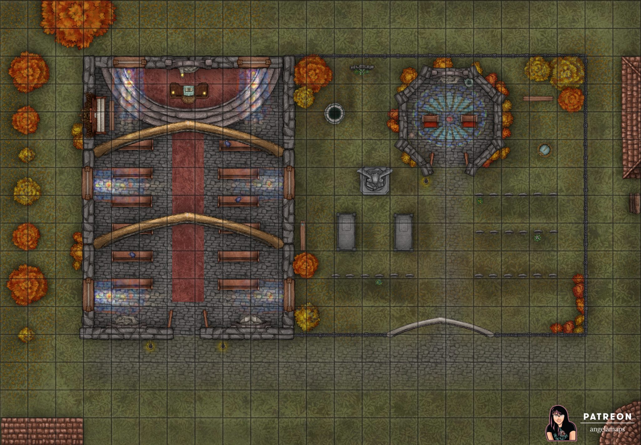 Church map. Church Battle Map. DND Battle Map Graveyard. Chapel Table Top Map. Council Chamber animated Battle Map.