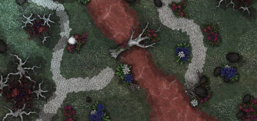 River of blood battlemap for TTRPGs