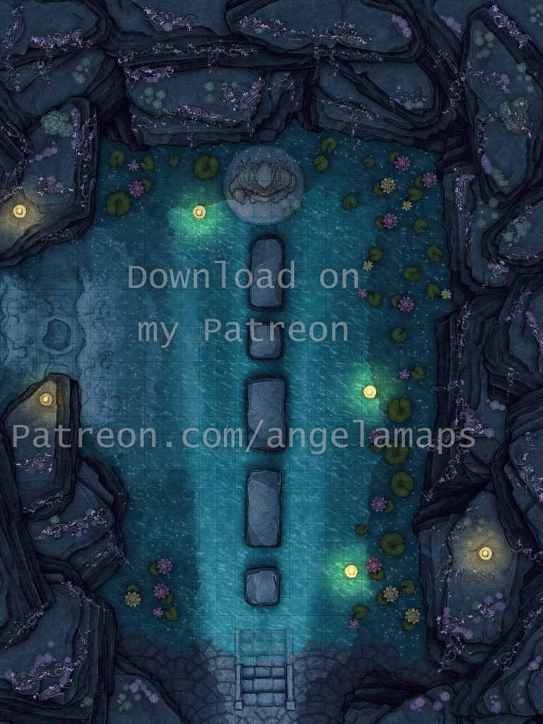 Night time water temple battle map