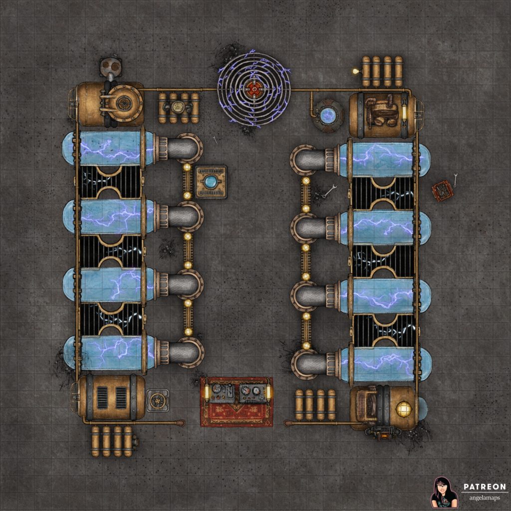 Power plant battle map high tech encounter