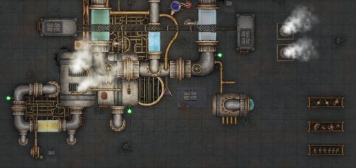 Sci fi air filtration battle map for moon or astroid colony encounters