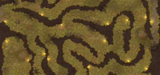 Underground hive battle encounter map for TTRPGs