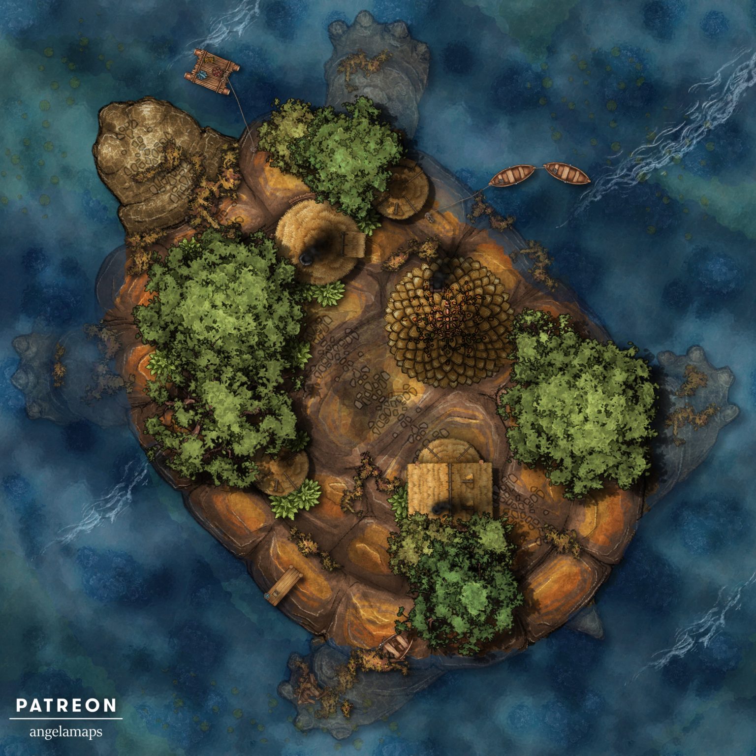 Turtle Island – Angela Maps – Free, Static, And Animated Battle Maps 