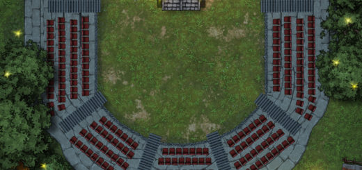 Theater battle map for TTRPGs with fantasy grounds support