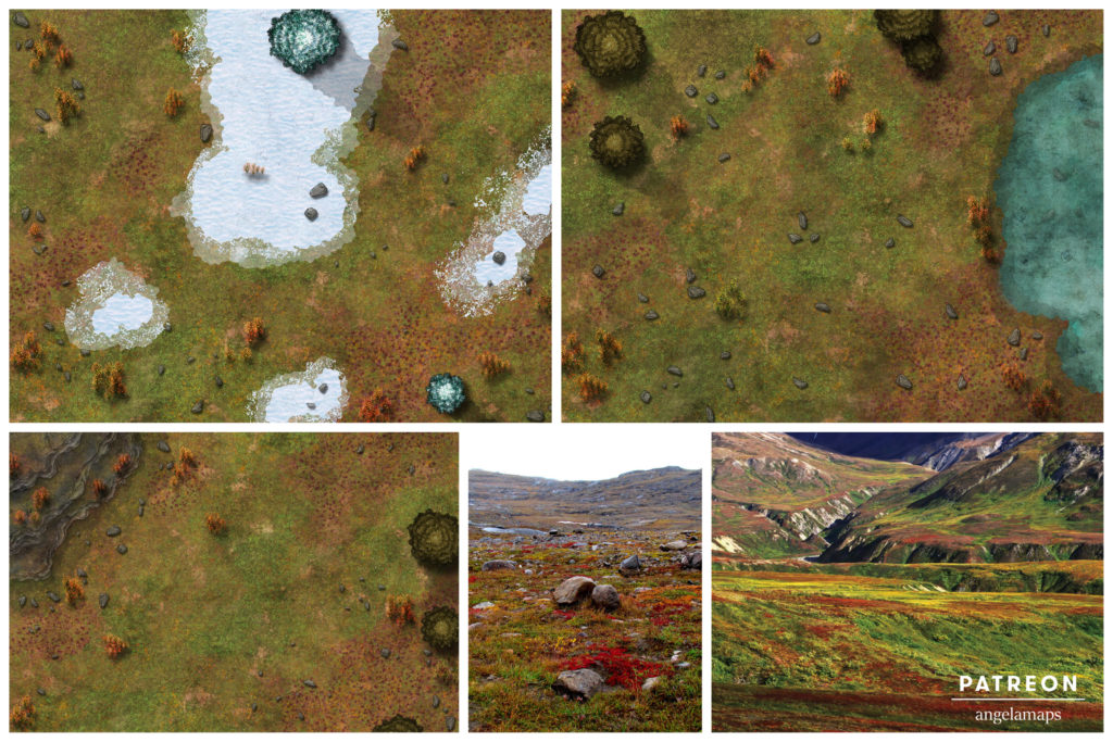 Tundra arctic battle map for D&D