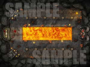 Hell temple battle map D&D
