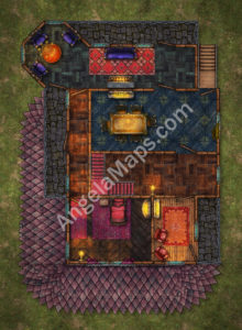 Trollskull Manor - 5 floors -broken and repaired - D&D battlemap
