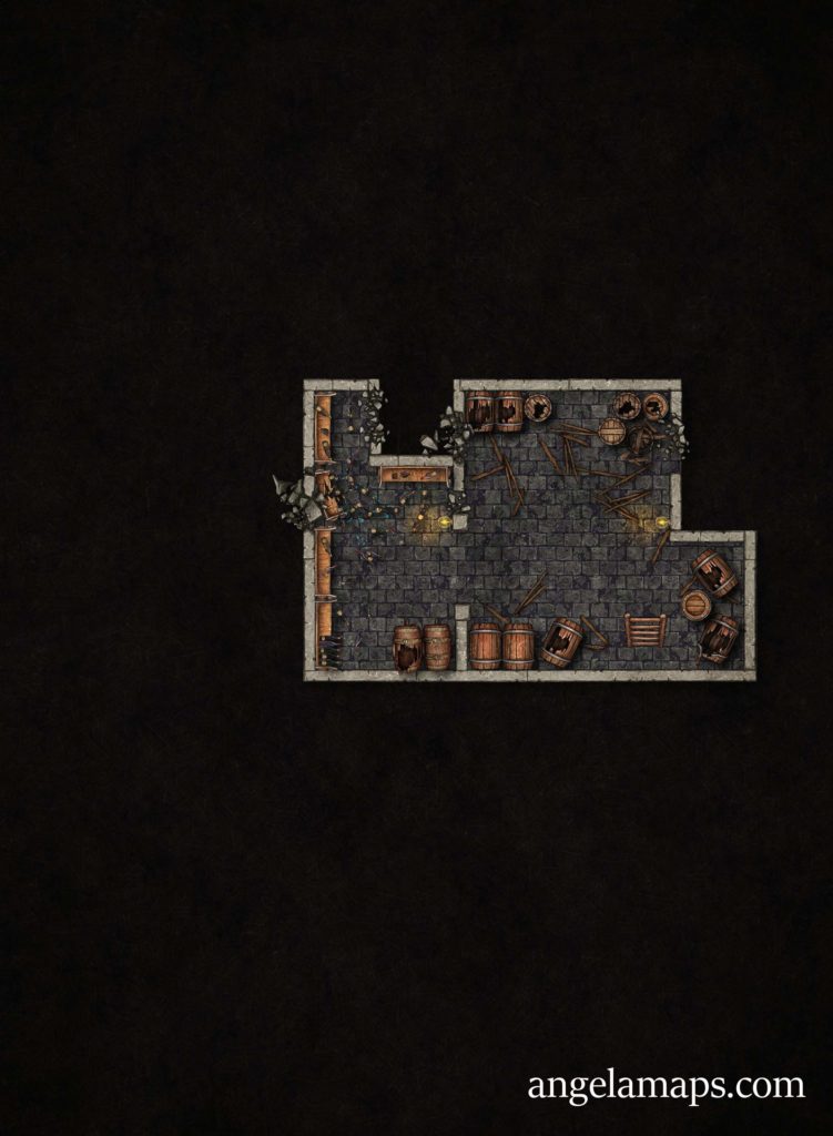 Trollskull Manor - 5 floors -broken and repaired - D&D battlemap