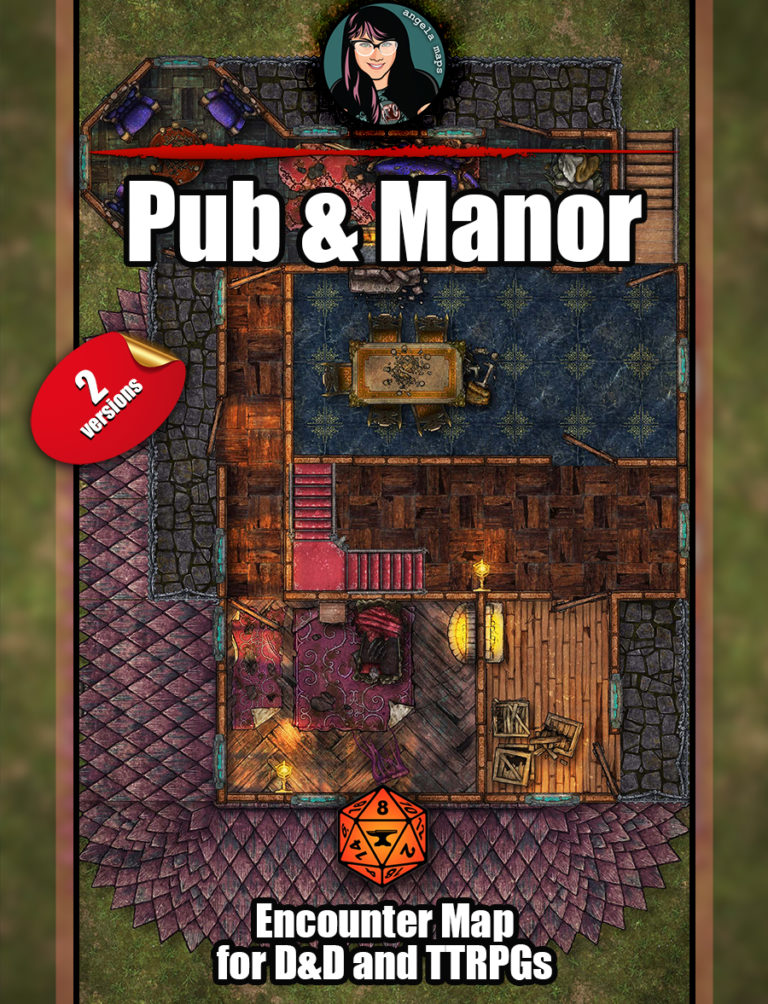 Manor & Pub battle map pack – Foundry VTT support. JPG – Angela Maps ...