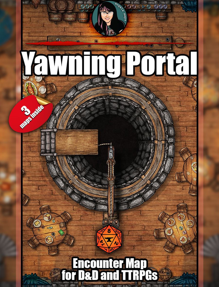 The Yawning Portal - famous Waterdeep inn, D&D Battlemap