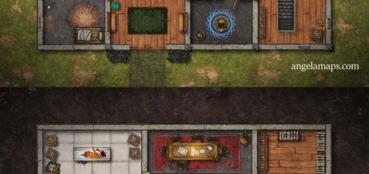 Police station and Morgue battle map for D&D