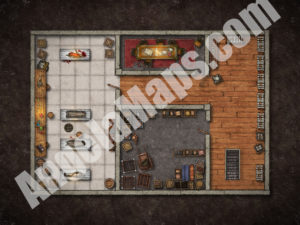 Police Station and Morgue battle maps for D&D