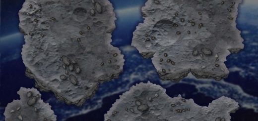 Asteroid field battle map for D&D and TTRPGs