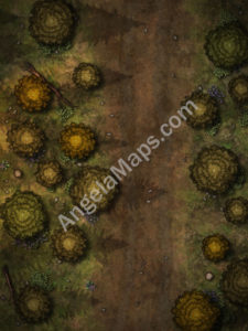 Forest battle map for D&D