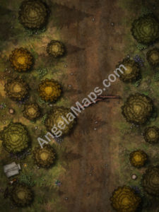 Forest ambush battle map for D&D