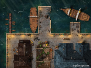 Wharf – Angela Maps – Free, Static, and Animated Battle Maps for D&D ...