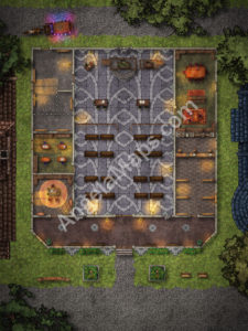 Courthouse battle map for D&D, Pathfinder and other TTPRGs