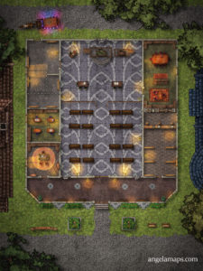 Courthouse battle map for D&D