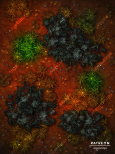 Orange forest jungle battle map