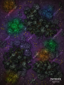 Purple forest jungle battle map