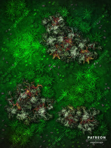 Green Glowing forest jungle battle map