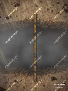 Rope bridge over dark abyss battle map for D&D and TTRPGs