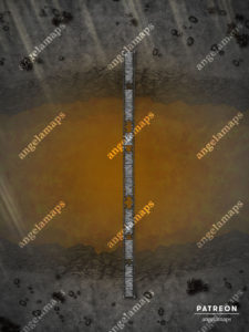 Rope bridge over lava battle map for D&D and TTRPGs