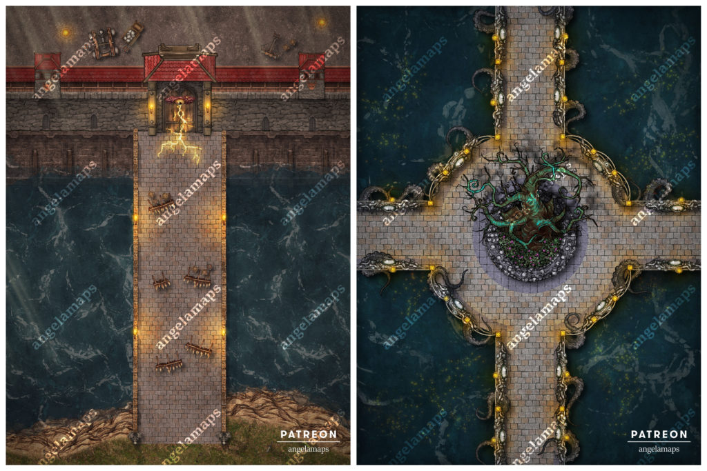 Bridges with eye themes battle maps