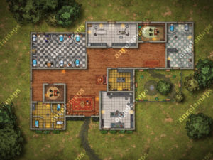 Hospital battle map for D&D and other TTRPGs