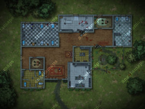 Hospital monster battle map for D&D and other TTRPGs