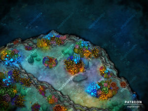 Under the sea animated battle map for D&D