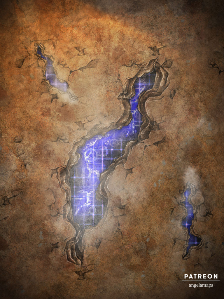 Clockwork planet battle map for D&D, animated and setup for Foundry VTT