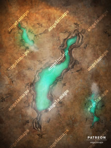 Weird Glowing planet battle map for D&D, animated and setup for Foundry VTT