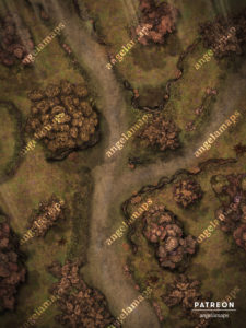 Crossroads battle map in autumn from Angela Maps