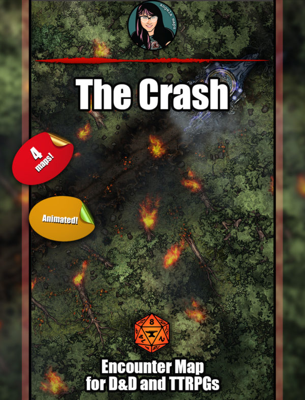 The Crash battle map with Foundry VTT support - Animated  JPG/WEBM