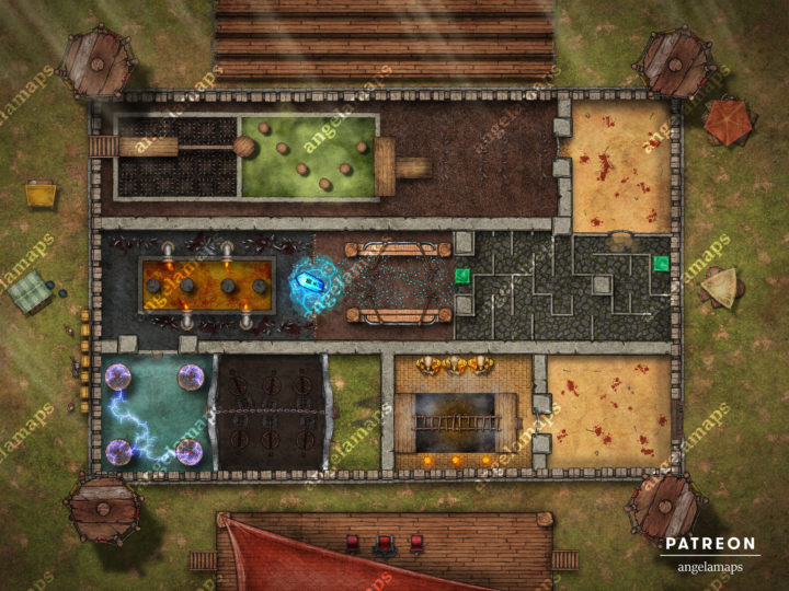 Gauntlet battle map with Foundry VTT support Animated JPG/WEBM Angela Maps Free, Static