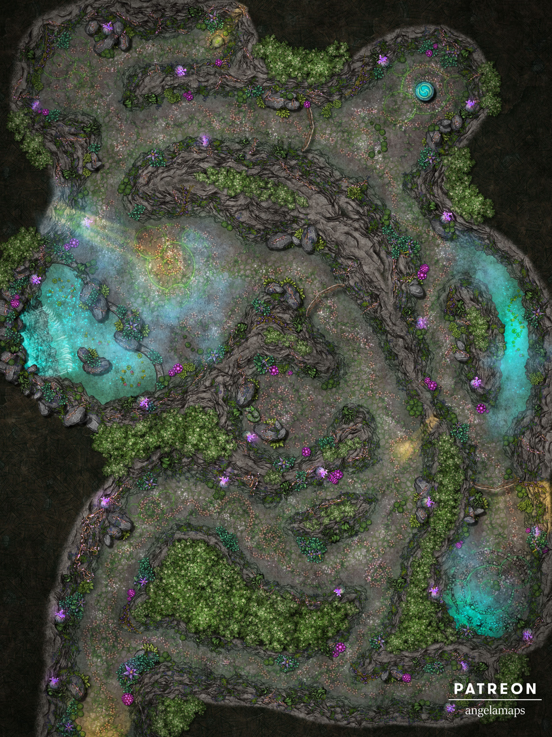 Druid Cave – Angela Maps – Free, Static, And Animated Battle Maps For D 