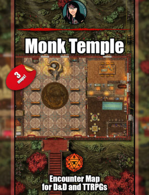 Monk temple on a mountain cover Angela Maps battle maps