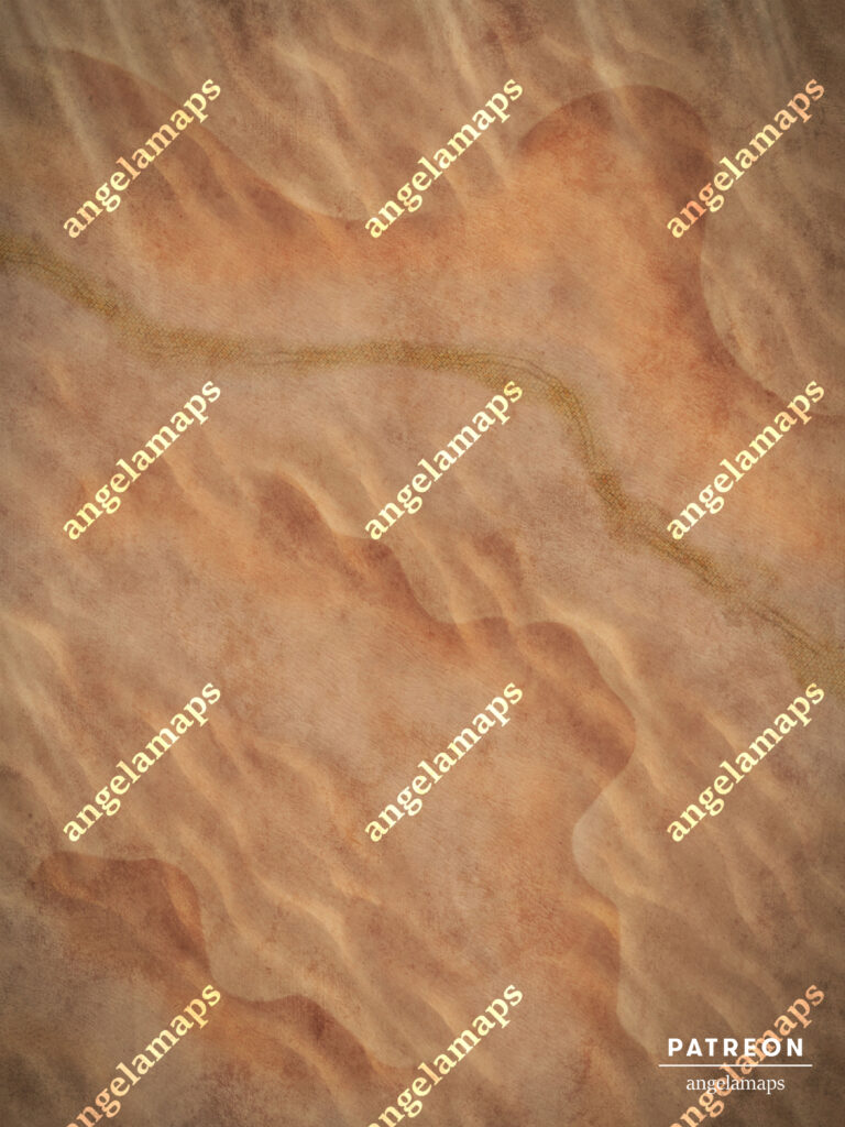 Desert path battle map for TTPRGs